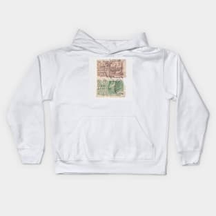 Mexican Stamps, 1950 Kids Hoodie